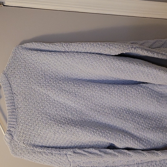 Primark Large Pale Blue Sweater with center cable knit design - Picture 4 of 5